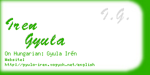 iren gyula business card